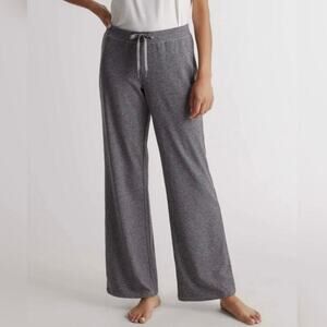 Quince Sz XL Flowknit Wide Leg Pant Heather Pale Grey Loungewear Comfy Casual